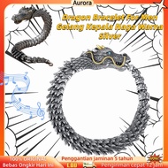 Dragon Bracelet For Men Silver Dragon Head Bracelet