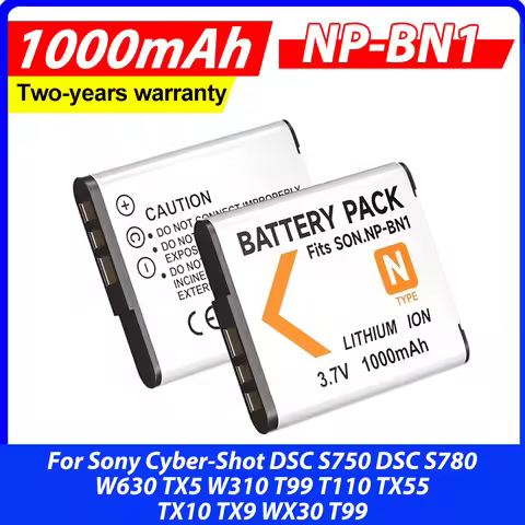 High-Capacity NP-BN1 NP BN1 NPBN1 Battery for Sony Cyber-Shot DSC S750 DSC S780 W630 TX5 W310 T99 T1