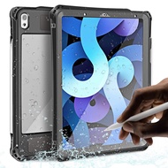 IP68สายคล้องแบบมีเคสกันกระแทกป้องกันฝุ่นใต้น้ำและที่ใส่ดินสอ360ซองกันน้ำกันกระแทกเต็มตัวสำหรับ iPad