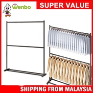 Wenbo Single / Double Pole Clothes Hanging Rack Cloth Hanger Cloth Rack Penyidai Baju Rak Baju