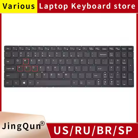 New US Russian Laptop Keyboard For Lenovo Rescuer 151SK Y700-15ISK Y700-15ACZ Y700-17ISK Y700-15ISE 