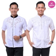 Premium DT OLLSHOP - Baju Koko Putih Pria Lengan Pendek / Baju Muslim