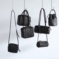 Fashion Minimalist Sheepskin Bowling Bag 2025Aeta Deerskin Grain Genuine Leather Portable One-Should