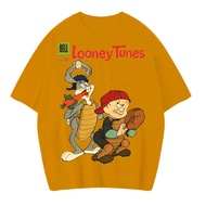 OVERSIZE LOONEY TUNES ELMER FUDD VINTAGE TEE (YELLOW MUSTARD T-SHIRT)