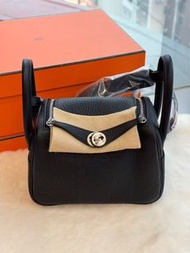 Hermes mini  Lindy 黑銀