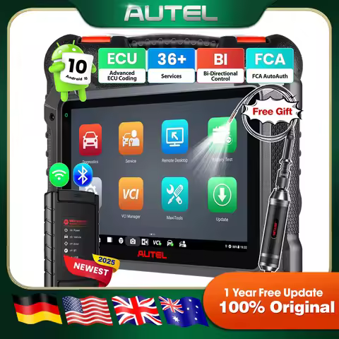 2025 Newest Autel MaxiCOM MK908 II w/MV108S OBD2 Scanner Car Diagnostic Tools ECU Coding Bi-directio