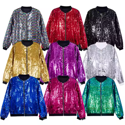 2025 New Flip Over Sequin Jackets for Men,Fashion Carnival Party Flip Gold and SilverJacket Coat /Ba