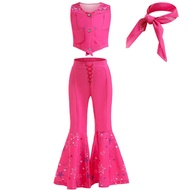 LY Movie Cosplay Costume For Kids Girls k Jumpsuit Vest Pants Earring Collar 4 Piece Sets Hallow