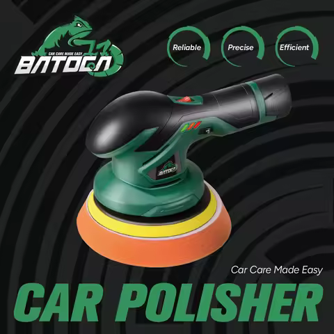 BATOCA 12V Cordless Car Polisher Brushless Dual Action DA Buffer Wireless Car Polishing Machine with