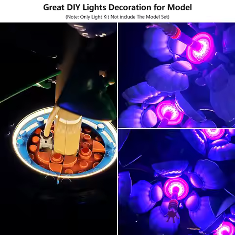 BRIXSPARK LED Lighting Kit for Lego 10372, USB DIY Light Set For Hibiscus Flower MOC Building Blocks