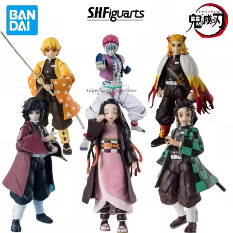 Original Bandai Demon Slayer S.H.Figuarts SHF Akaza Zenitsu Kamado Nezuko Shinobu Kocho Rengoku Kyou