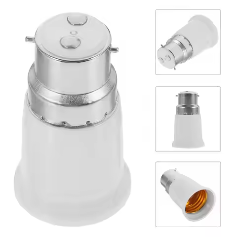 4Pcs Light Bulb Adapter Socket Converter B22 to E27 Lamp Base Converter for Home Office Store Use Li