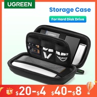 ❁☁☾ UGREEN Hard Disk Drive Case for 2.5 inch External Hard Drive Portable HDD SSD Pouch Box for Power Bank Storage Case Travel Bag