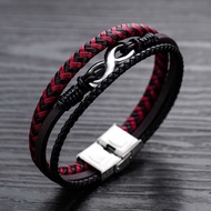 Men's Fashion Leather Bracelet/Multilayer Braided Bracelet/Jewelry Accessories Anniversary Gift
