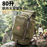 travel bag Beg pendakian gunung luar mixi backpack Travel 80L Canvas Men Casual Outdoor Oversized Ba