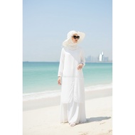 Dress Putih suci Aloha Hawaii Beach Dress girl fashion Spring And Summer Floral Dress Beach Baju Pan