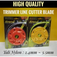 Aracut Trimmer Line Grass Cutter Blade Piring Mesin Rumput