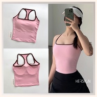 Fashionable 2-strap women's sports shirt for tennis, pickleball, gym, yoga HERSIGN-AO24A