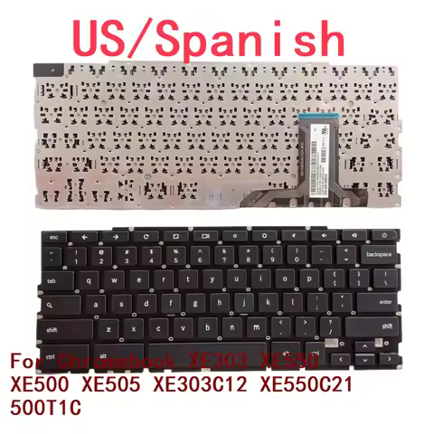 New US Spanish Laptop Keyboard For Samsung Chromebook XE303 XE550 XE500 XE505 XE303C12 XE550C21 500T