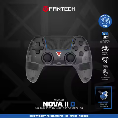 FANTECH NOVA IID WGP16D Gaming Controller Hall Effect Vibration Hall Joystick BT5.3 Wireless Gamepad