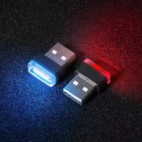 Car USB Ambient Light Acrylic Color Clashing USB Ambient Night Light Decoration Light Car Accessorie