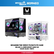 INVASION The View 5 TG MATX Pc Case - Black / White