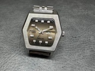 VINTAGE Rare 70'S 古董 IMADO Iron Man 獨特六角形不鏽鋼錶殼 煙燻漸變灰面 AS.2066 自動 上鏈 手錶 37MM