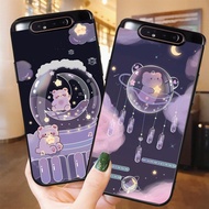 Samsung a80 phone case lucky purple bear set