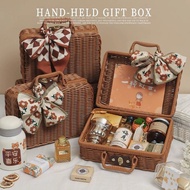 High-End Practical Small Gift Wedding Rattan Basket Senior Heytea Gift Set*--&