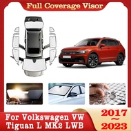 Car Full Coverage Sunshade For Volkswagen VW Tiguan L MK2 LWB 2017~2023 2018 2019 Sunscreen Window S