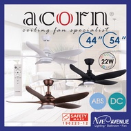 ACORN VELOCE 44 Inch / 54 Inch DC Motor 5 Blade Ceiling Fan with 3 Tone LED Light Kit and Remote Control