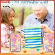 {bolilishp}  Solid Wood Reward Jar Wooden Star Reward Jar Wooden Reward Jar with 25 Colorful Stars F