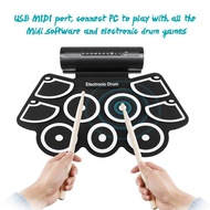 Silicone Professional Electronic Drum Set Midi Electronic Drum Pad Sticks Portable Electronic Drum Music Equipment