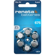 Renata Zinc Air Hearing Aid Battery A10 / A13 / A312 / A675 / PR70 / PR48 / PR41 / PR44 305 mAh 1.45