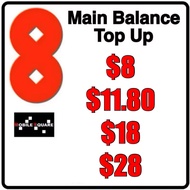 Eight Telecom Wallet Main Balance Recharge/Top Up [$8/$11.80/$18/$28]