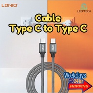 LDNIO Cable LC441C/ LC631C/ LC901C 1M & 2M 65W Type-C to Type-C Cable support PD and AC Fast Chargin