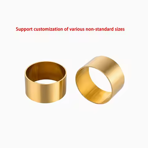24-40mm Outer Diameter Brass Copper Sleeve Hoop Ring, Round Copper Tube Handle Staff Copper Pipe Dec