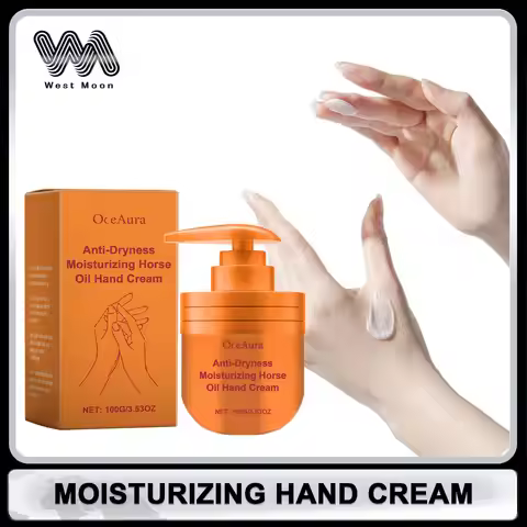 Horse Oil Hand Cream Nourish Dry Skin Moisturizing Soften Anti Cracked Repair Skin Barrier Fragrant 