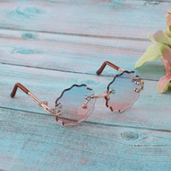 1/6 Modern Metal Frame Glasses Wave Lens Sunglasses for Blythe Doll Clothing
