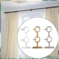 [Freneci] Double Curtain Rod Holder Drapery Hook with Screws Closet Rod Support Curtain Rod Support Wall Holder for Living Room