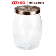 B a RU Azko Kris 1.2 Ltr Seica Acrylic Jar - Rose Gold Jar for Storing Snacks and Candy