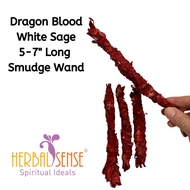 SI Dragon Blood Sage Wand Smudge Stick 5" -7" Purify Negative Energy