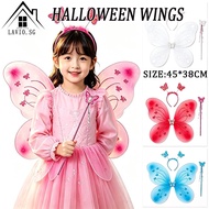 Gypsophila Butterfly Wings Headband Fairy Stick Costume Cosplay Party Fairy Wings Dress Up Halloween