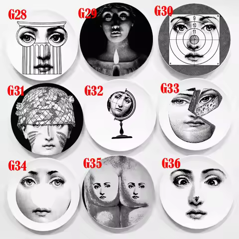 High Quality China Milan Abstract Design Style Room Decoration Hanging Dishes Wall Plates
