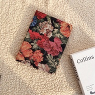 French oil painting embroidery flowers fabric iPad case,auto sleep/wake,iPad A16 iPad Air 11" 13" 20