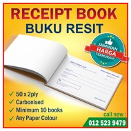 Printing 2 ply NCR Receipt Book/ Buku Resit / Buku Resit Rasmi  200x110mm Bill Book / Voucher Book