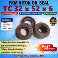 TC 32x52x6 Viton FKM Oil Seal Shaft Seal Oilseal Tahan Panas Tahan Minyak Anti Bocor