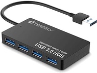 T Tersely 4-Port USB 3.0+2.0 Hub, Ultra Slim High Speed Data USB Hub Compact Expansion Smart Splitter for MacBook, Mac Pro/Mini, iMac, Surface Pro, XPS, Notebook PC, USB Flash Drives, Mobile HDD, More