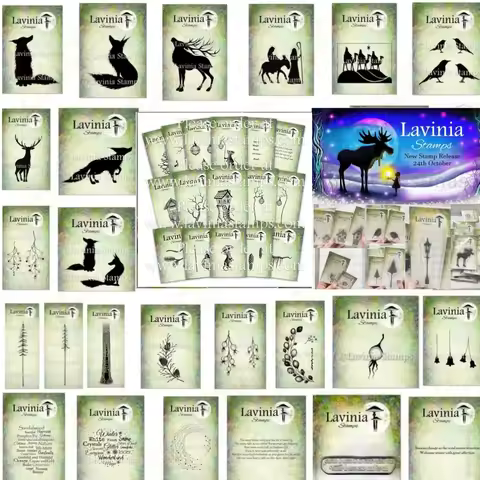 October New Christmas Tree Fox Faelight Chronicles Clear Stamps Scrapbooking Supplies Gift Paper Car