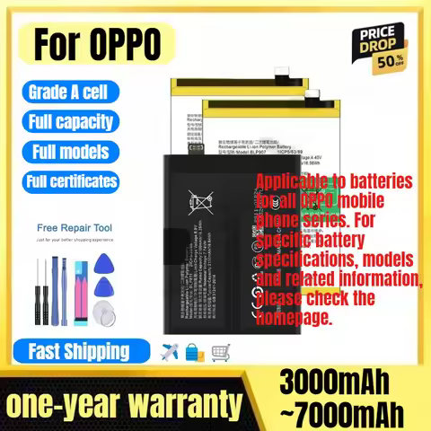 Battery for OPPO Reno 2/2F/2Z/3/3A/3 Pro/4/F17/5/6/5F/5 Lite/5z 5G/6/5 Pro/5 Plus/5 Pro Plus/6 5G/7Z